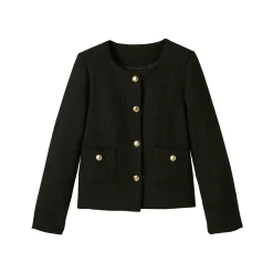 Jasje met knoopsluiting, tweed