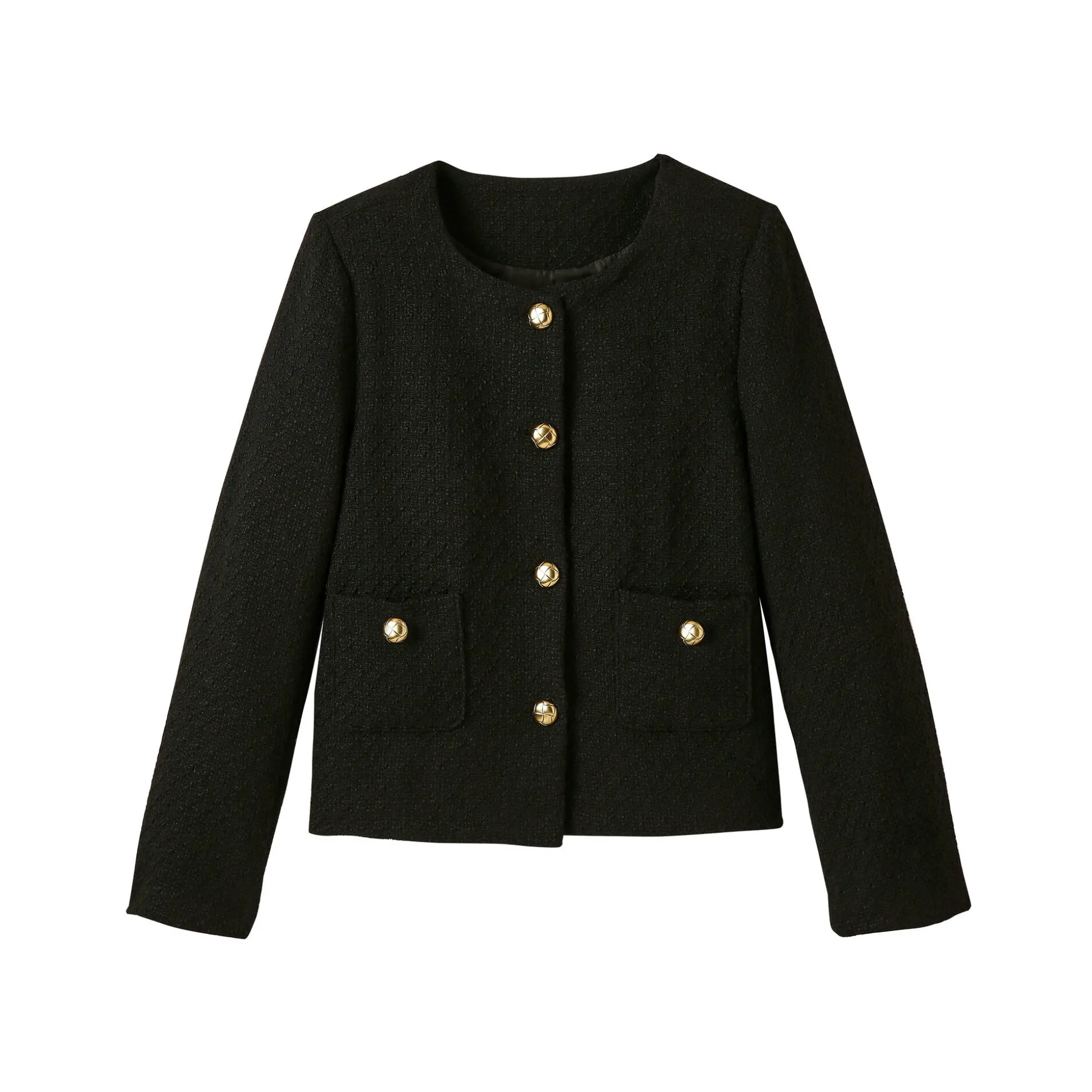 Jasje met knoopsluiting, tweed