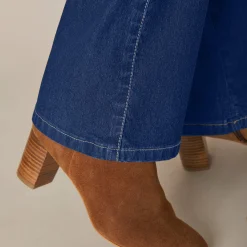 Jeans in bootcutmodel met hoge taille - binnenpijplengte 75 cm