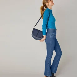 Jeans in bootcutmodel met hoge taille - binnenpijplengte 75 cm