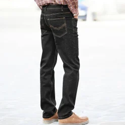 Jeans met 5 zakken in rekbaar katoen - binnenpijplengte 82 cm