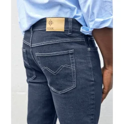 Jeans met 5 zakken in rekbaar katoen - binnenpijplengte 82 cm