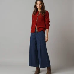 Jeans met broekrok-effect