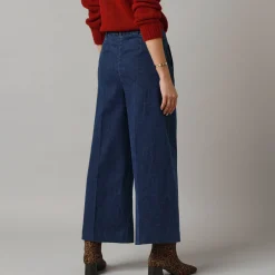 Jeans met broekrok-effect