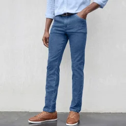 Jeans met elastische taille - binnenpijpl. 82 cm