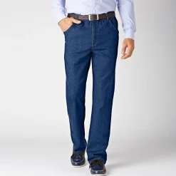 Jeans met elastische taille - binnenpijpl. 72 cm