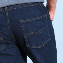 Jeans met elastische taille - binnenpijpl. 72 cm