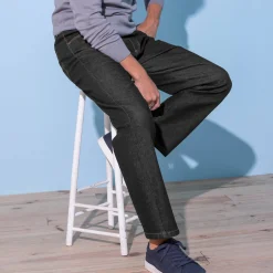 Jeans met elastische taille - binnenpijpl. 82 cm