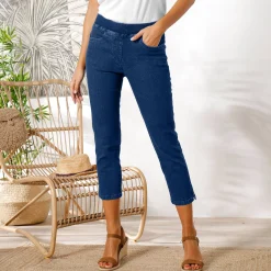 3/4-jeans met elastische taille