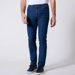 Jeans met elastische taille - binnenpijpl. 72 cm