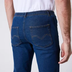 Jeans met elastische taille - binnenpijpl. 72 cm