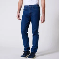 Jeans met elastische tailleband opzij - binnenpijplengte 72 cm