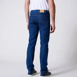 Jeans met elastische tailleband opzij - binnenpijplengte 72 cm