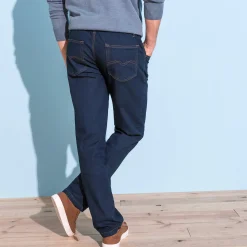 Jeans met elastische taille - binnenpijpl. 82 cm