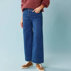 Jeans met hoge taille, voor Kleine Lengtes, binnenpijplengte 65 cm, ruim 7/8-model