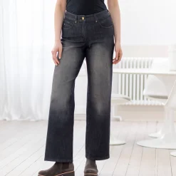 Jeans met ruim model, 5 zakken