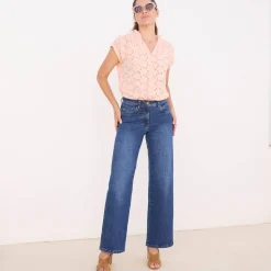 Jeans met ruim model, 5 zakken