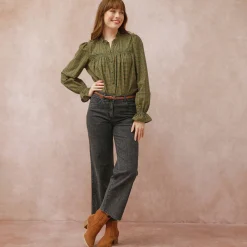 Jeans met wijde pijpen, 5 zakken