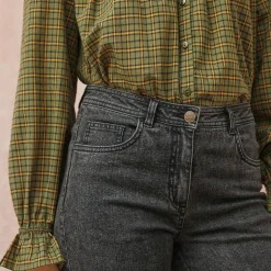 Jeans met wijde pijpen, 5 zakken