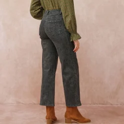 Jeans met wijde pijpen, 5 zakken