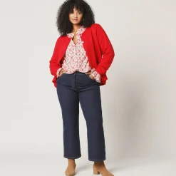 Jeans met wijde pijpen, 5 zakken