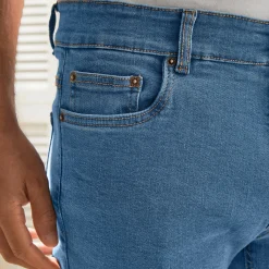 Jeans met 5-zakkenmodel, rekbaar katoen - binnenpijplengte 72 cm