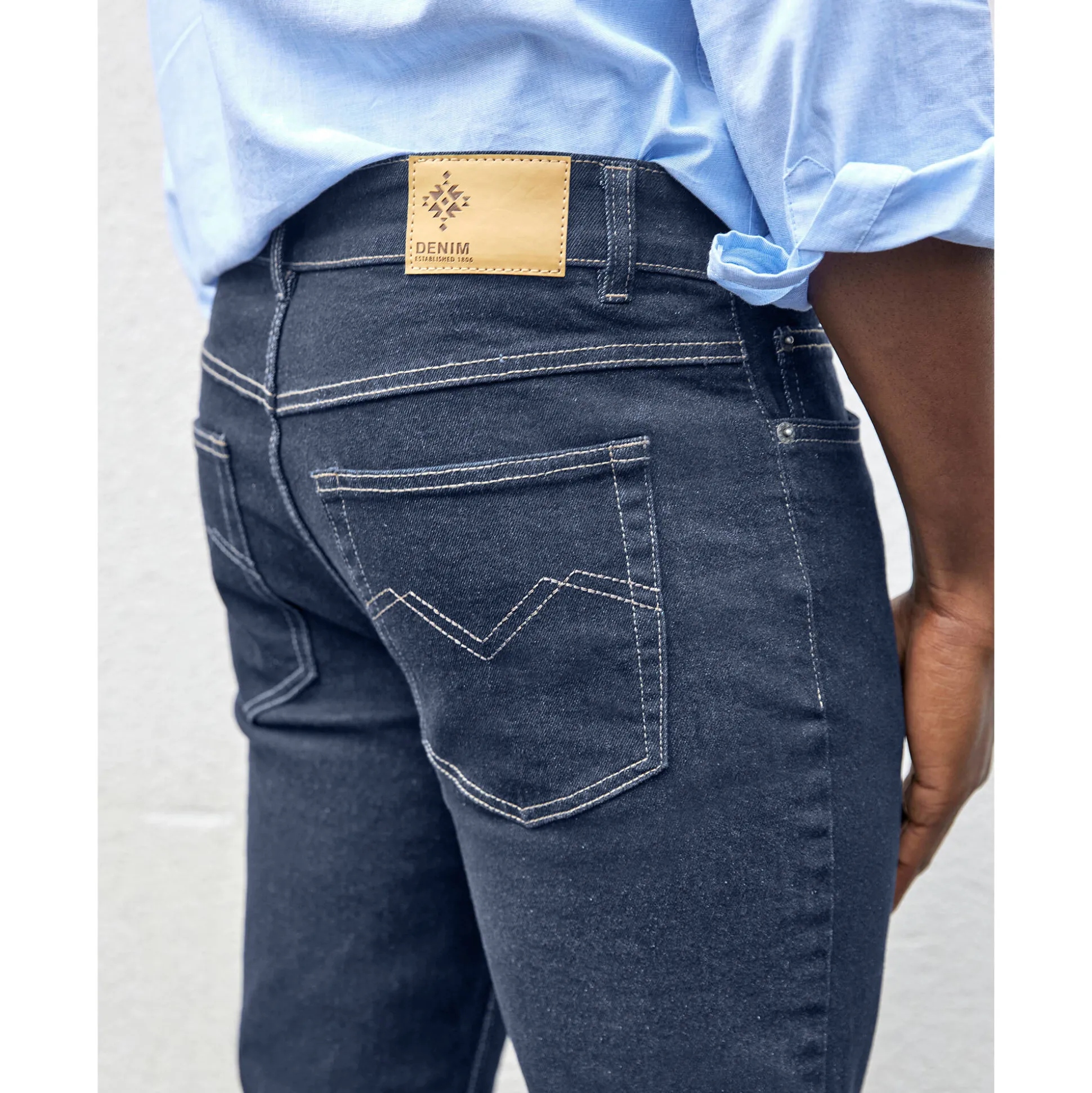 Jeans met 5-zakkenmodel, rekbaar katoen - binnenpijplengte 72 cm