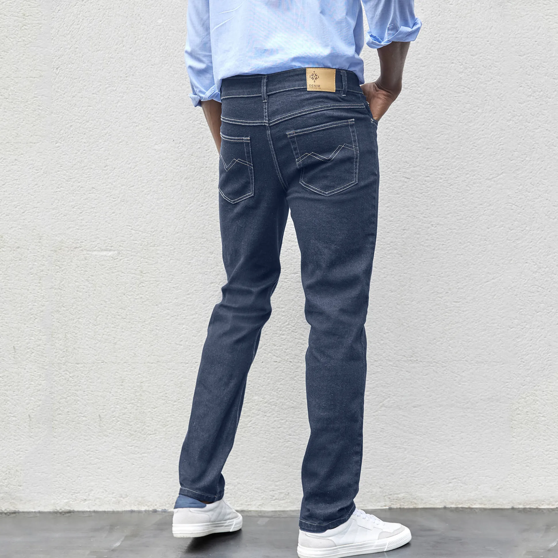 Jeans met 5-zakkenmodel, rekbaar katoen - binnenpijplengte 72 cm
