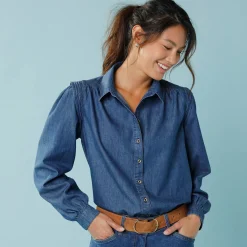 Jeansbloes, kleine lengtes