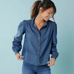 Jeansbloes, kleine lengtes