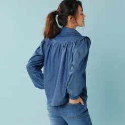 Jeansbloes, kleine lengtes
