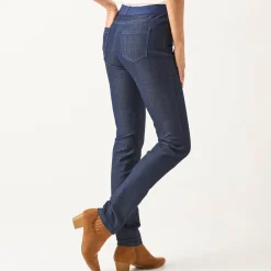 Jegging in denim met elastische taille - kleine lengte