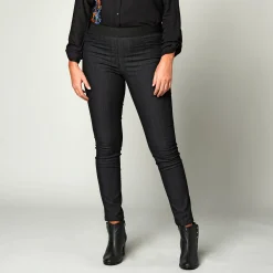 Jegging in denim met elastische taille, grote lengte