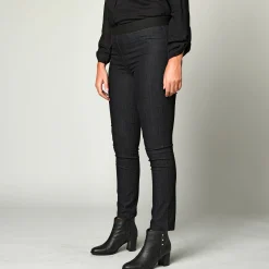 Jegging in denim met elastische taille, grote lengte