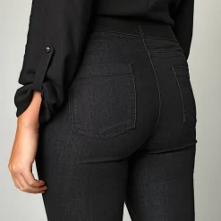Jegging in denim met elastische taille, grote lengte