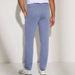 Joggingbroek in molton met rechte pijponderkanten