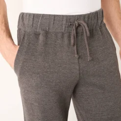 Joggingbroek in molton met rechte pijponderkanten