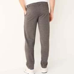 Joggingbroek in molton met rechte pijponderkanten