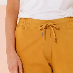 Joggpant in molton met elastische taille