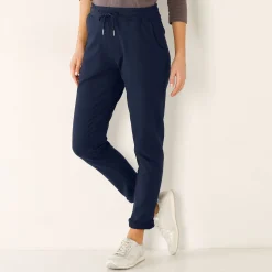 Joggpant in molton met elastische taille