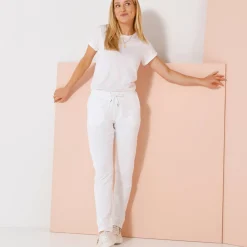 Joggpant in molton met elastische taille