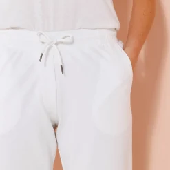 Joggpant in molton met elastische taille