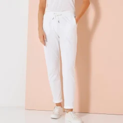 Joggpant in molton met elastische taille