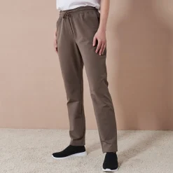 Joggpant in molton met elastische taille