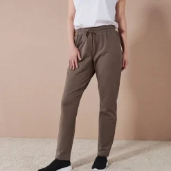Joggpant in molton met elastische taille