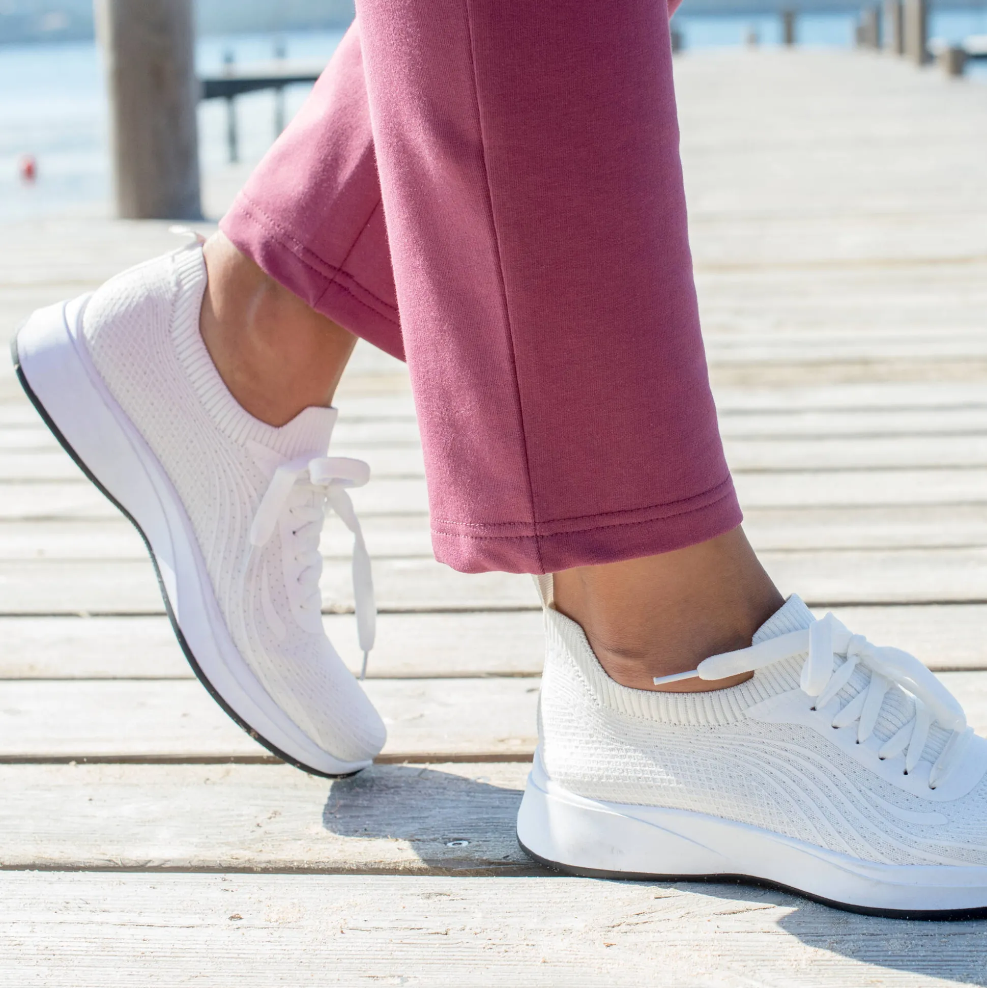 Joggpant in molton met elastische taille