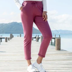 Joggpant in molton met elastische taille