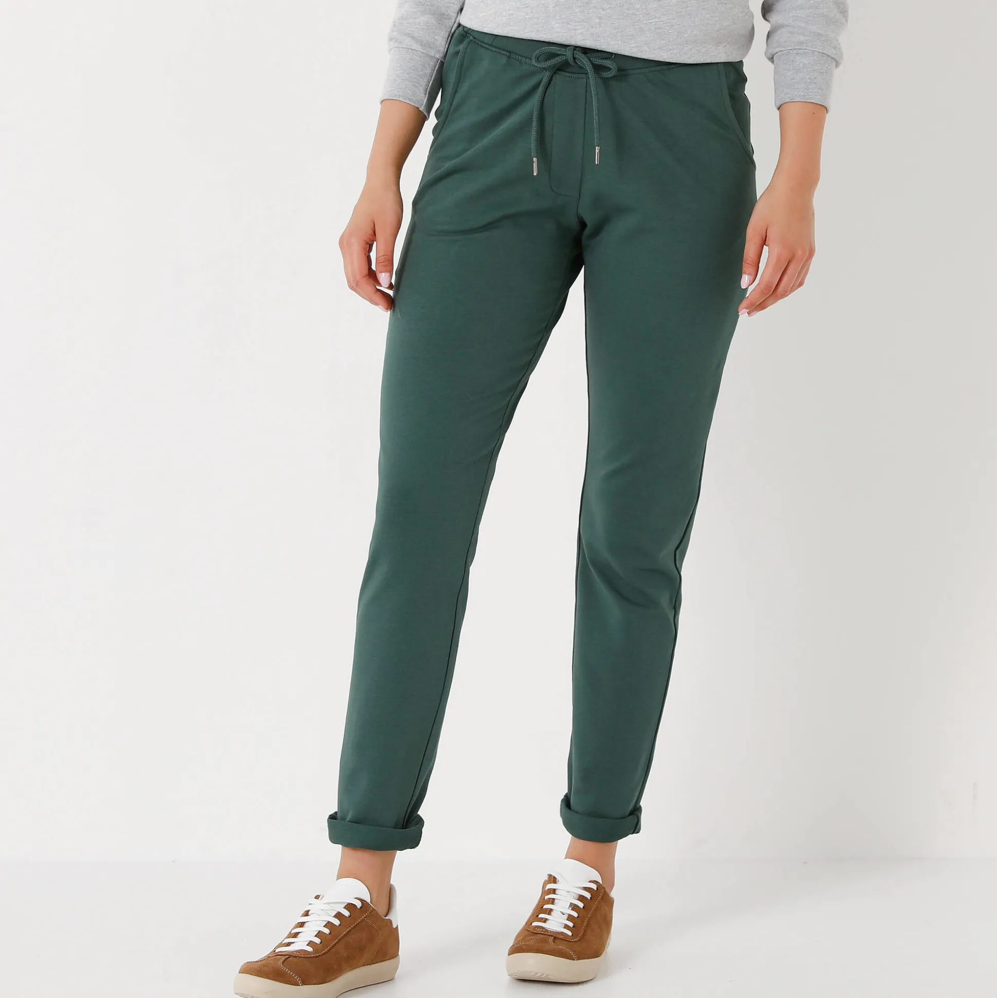 Joggpant in molton met elastische taille