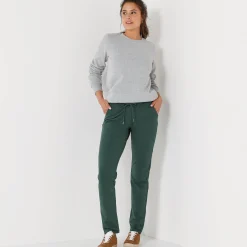Joggpant in molton met elastische taille