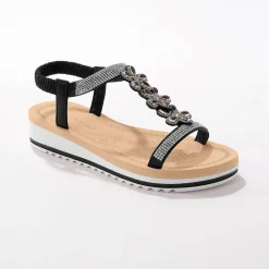 Juweelsandalen met doorloopzool